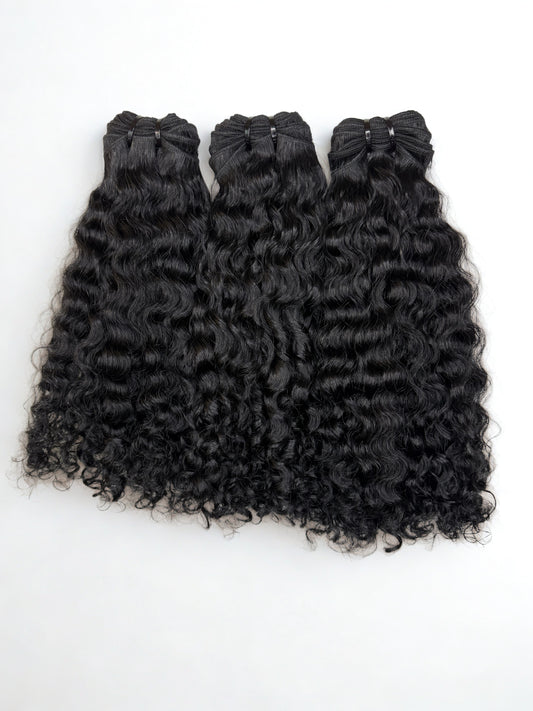 Cambodian Raw Curly Velvet Black