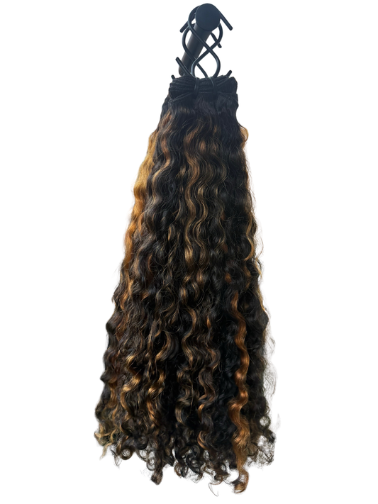 Virgin Curly Honey Highlights