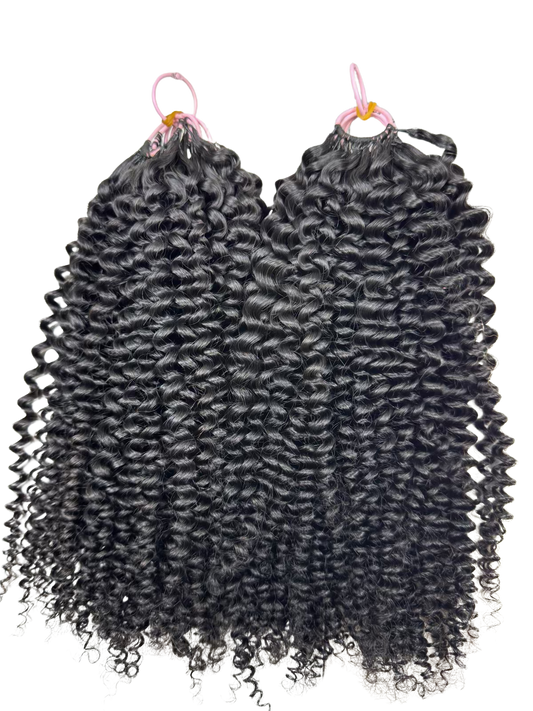 Virgin Curly Reusable Feather Crochet Hair(100-105grams/pack)